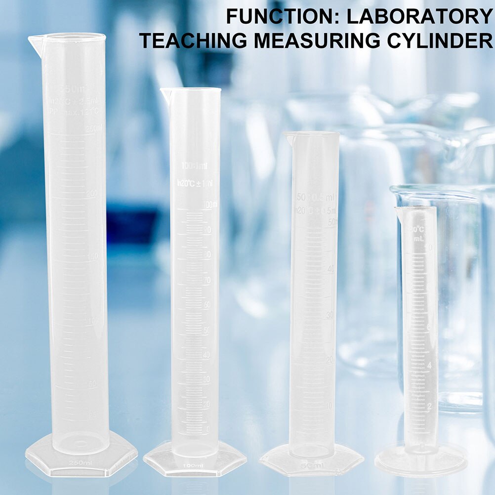 1Pc Plastic Cylinders Measuring Cylinders Test Tube with Scale
