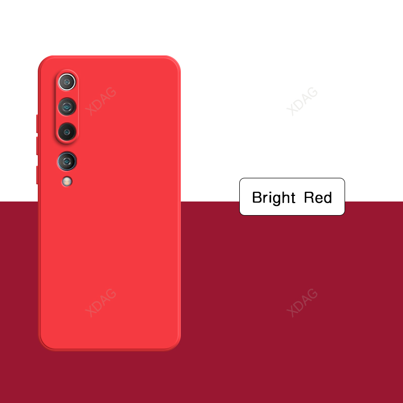 Husă de telefon originală de bază pentru xiaomi  mi 10 mi10 5g 6.67 ", silicon lichid simplu, pătrat, moale, carcasă spate de înaltă calitate: Galben