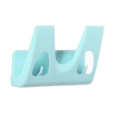 Seinään kiinnitettävä kattilan kansiteline keittiön järjestäjä monitoimilautasten astiateline hylly astian kansi teline teline lävistysvapaa keittiön teline: Sininen