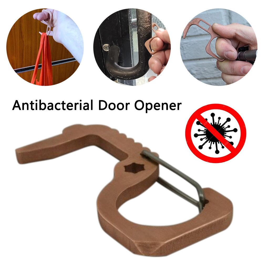 EDC ouvre-porte | Outil Portable, Kooty clé crochet, outil d'hygiène sans contact, presse à main, outil élévateur: 12