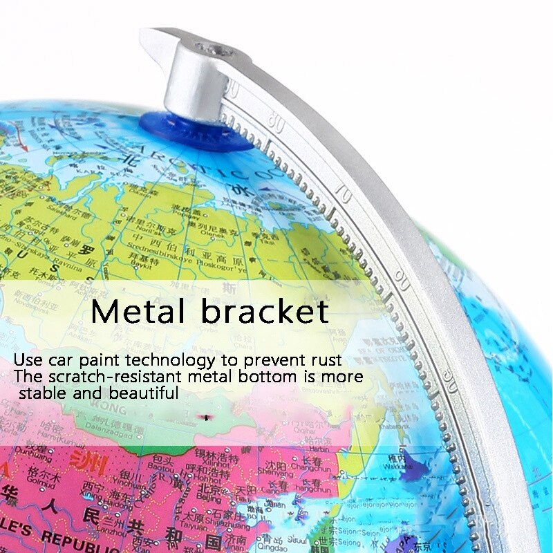 20CM Smart Voice AR Glowing World Globe LED World Map Globe with Night Light Tools for Learning Children'S