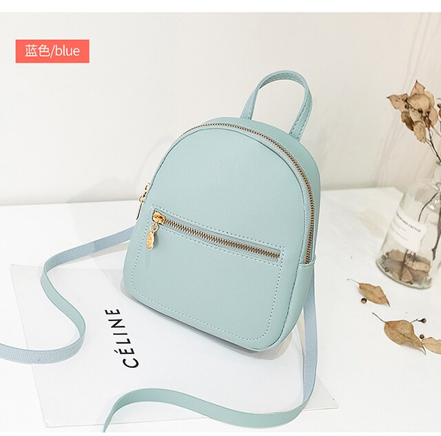 Korean version of color matching ladies printed letter small backpack product slung shoulder shoulder purse