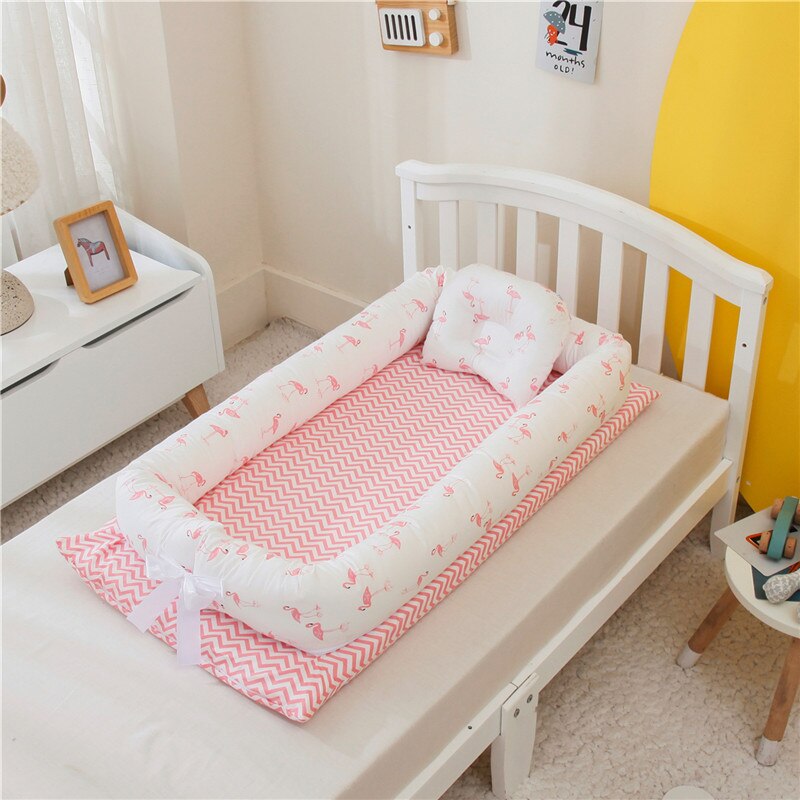 Berceau Portable pour bébé avec oreiller, 50x90cm, lit lavable, pour -né, lit de voyage amovible: Crib-A8