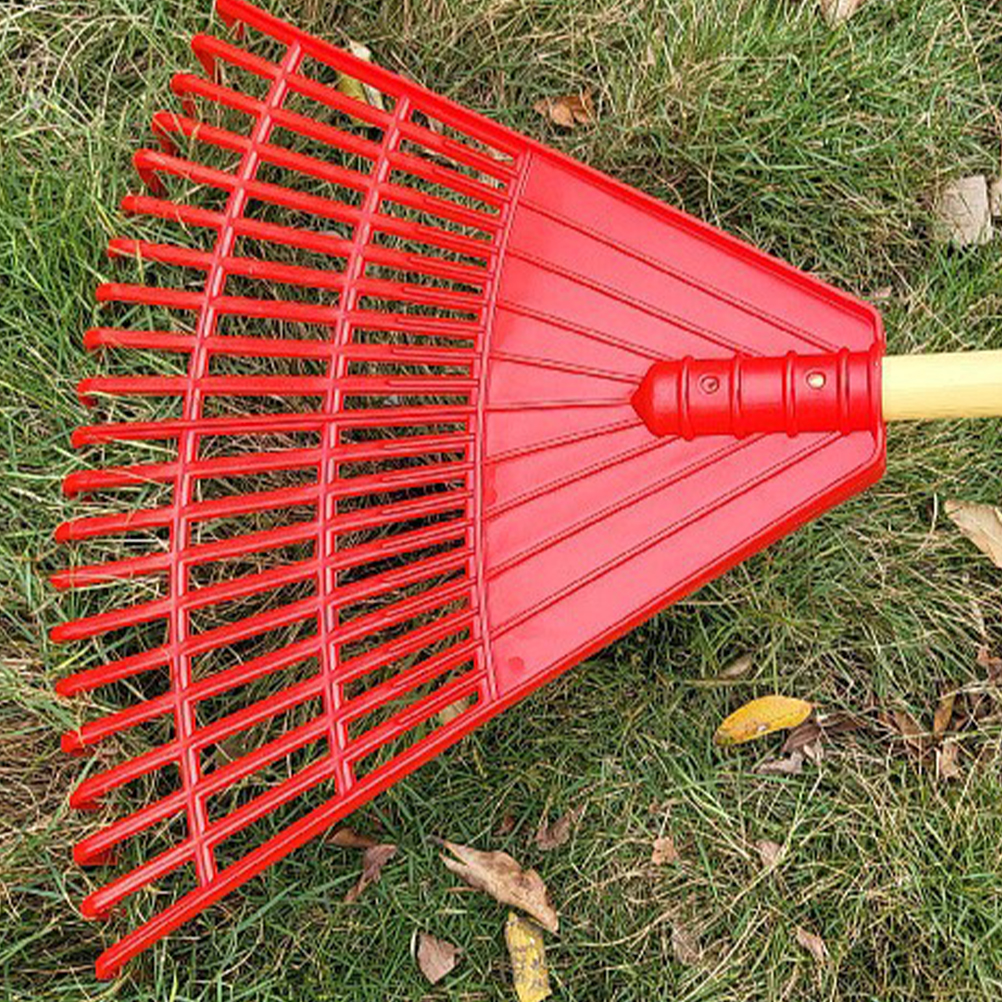 Grass Rake Garden Artificial Leaf Rakes Plastic Garden Soil Leaves Rake for Lawns Yard Lightweight Heavy Duty Hand Tools