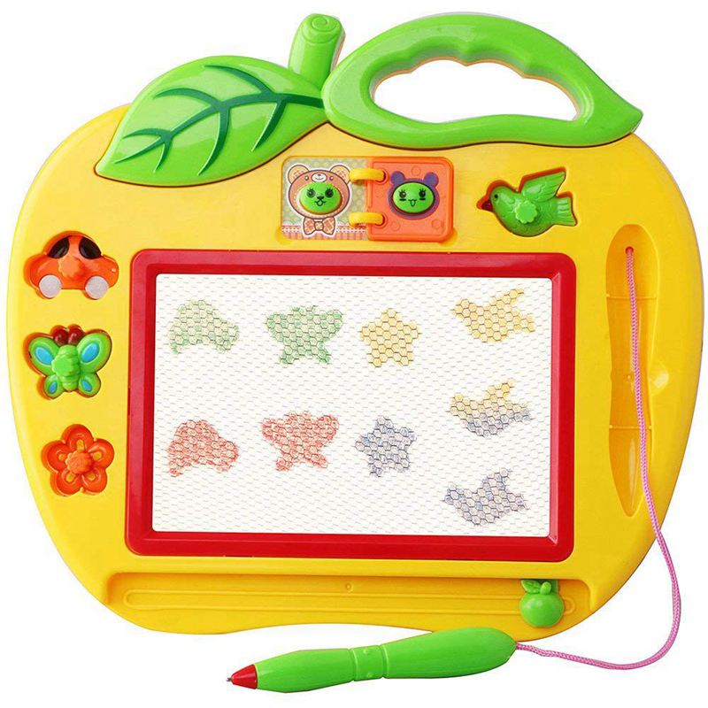 Pizarra mágica de Color pequeño formato con sellos, juguete para niña y niño de 18 meses, minijuegos para bebés y niños de 2 y 3 años-
