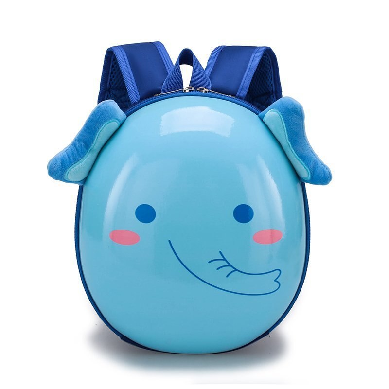 Hard shell children's bag cute girl and boy baby backpack kindergarten school bag cartoon bee chick backpack: blue