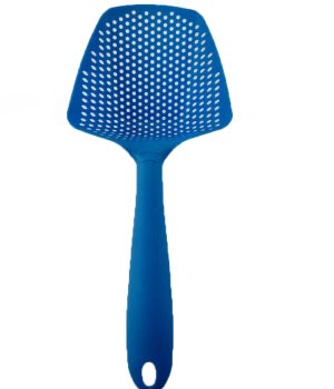 1 accesorio de cocina ORGANBOO, Gadgets, cuchara colador de nailon para escurrir verduras, cuchara para agua, Gadget, utensilios de cocina, negro: Azul