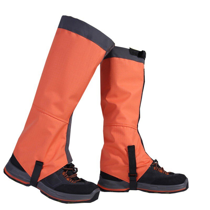 1 paar Schnee Kneepad Skifahren Gamaschen Wandern Klettern Bein Schutz Schutz Sport Sicherheit Wasserdicht Beinlinge Schienbein Schutz: Orange / L