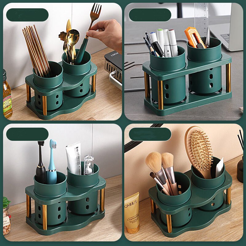 Kitchen Spoon Holder Chopstick Drainer Rack Cutlery Fork Storage Holder Tableware Knife Dryer Drainboard Utensils Organizer K167