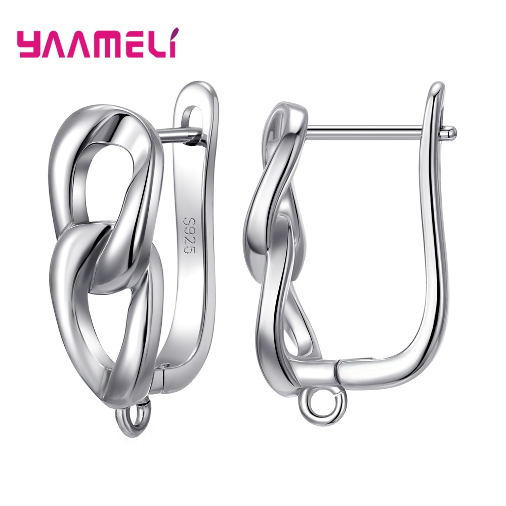 S925 plata esterlina hallazgos pendientes Leverback Earwire accesorios componentes accesorios suministros hechos a mano: Rosa