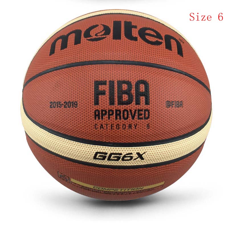 Basketball Ball Official Size 7/6/5 PU Leather Outdoor Indoor Match Training Inflatable Basketball baloncesto: Size 6  GG6X