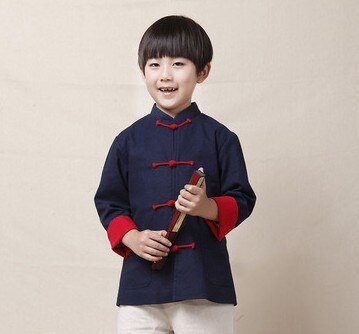 Boy Chinese shirt Children shirt Spring Tang kung fu Kids Blouse: 2 / L
