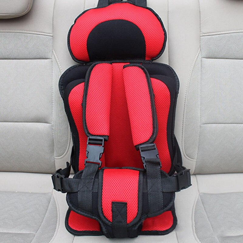 Draagbare baby-autostoel, kinderautostoel, verstelbare riem, stoeldrager, kinderautostoel, baby-autostoel, kussen, 1-12 jaar: Rood  l 29 x 38cm