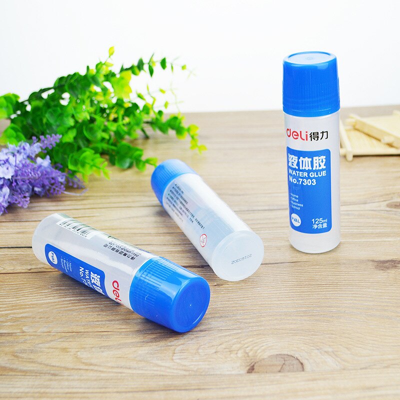 Deli 125ml Water Liquid Glue PVAL Adhesive Paper Crafts DIY Superglue School Office Supplies Stationery Store Business Home Tool