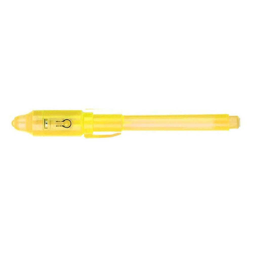 Pen Education Toys Lnvisible Luminous Pen Magic Color Pen 2 In 1 Light Pen Luminous Pen Invisible Ink Pen LED Lamp Pen: yellow