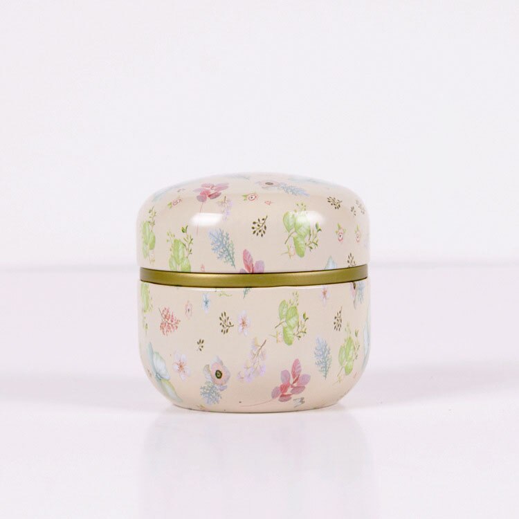 Tea Tin Box General Tinplate Household Sealed Tea Packaging Box Carrying Small Tin Cans for Japanese Scented Tea: Style 2