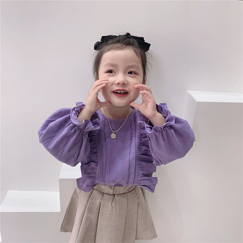 Sewing Pattern Small Fragrant Puff Sleeve Shirt Children Spring Girls Kids Make Clothes Drawings Template DIY Kraft Brown Paper