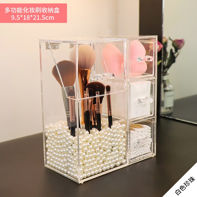 Caja de almacenamiento de acrílico para cosméticos, organizador pequeño de lápiz labial de maquillaje, almacenamiento de artículos de plástico, tocador, portalápices, HX50ST: Style 11