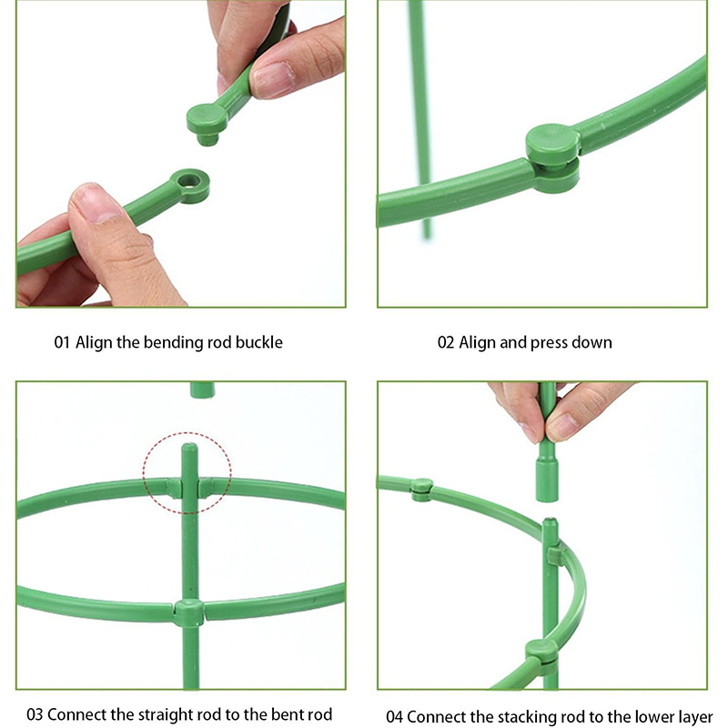 Piquets de Support pour plantes, treillis demi-cercle pour plantes en pot, bonsaï, Support de fleurs de vigne, Clips à tige fixe, outils de jardinage, 6 à 36 pièces