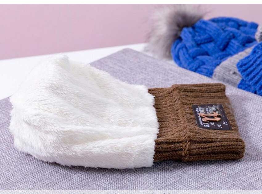 Vinter tjej mössa och halsduk set för barn barn stickade mjuka stretch kabel mössor halsdukar pojkar pompom keps halsdukar varm kostym  m7118
