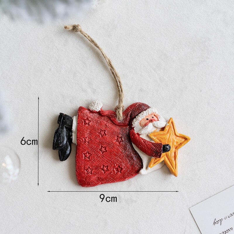 Julepynt kreativitet nisse sokker elg juletre lite anheng hengende harpiks håndverk årsfest hjemmeinnredning: 6