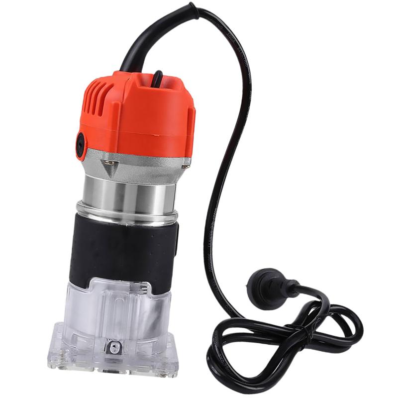 Wood Trimmer Woodworking Trimming Laminator Wooden Grooving Machine Electric Wood Milling Woodworking Slotting Machine (EU Plug)
