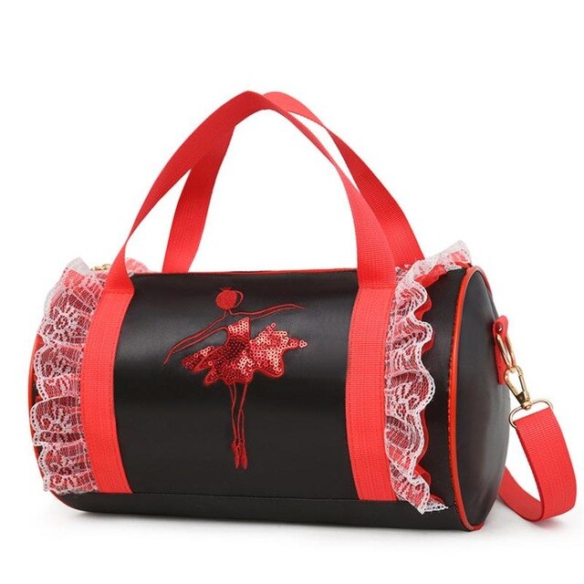 Mädchen Ballett Tasche Spitze Taschen Frauen Ballett Sport Yoga tanzen Gymnastik- Tasche Für Mädchen Handtasche Crossbody Cavans Große Kapazität Tasche: Schwarz