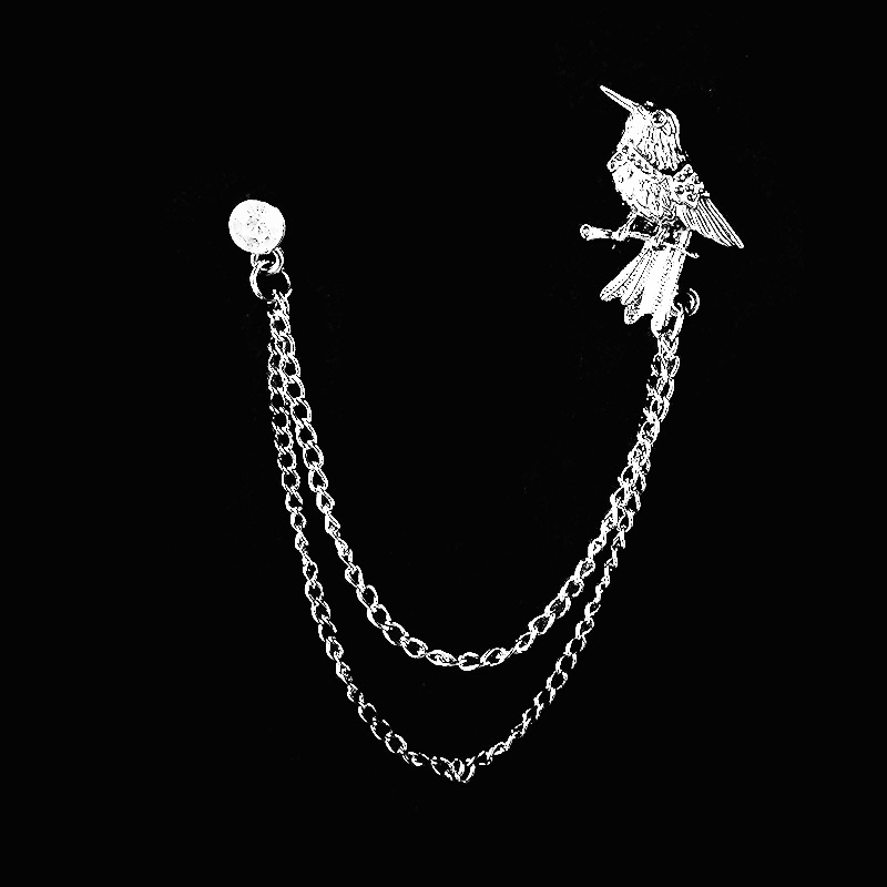 Broche Oiseau Étoile Clip Gland JOLapel Broche, Chemise Imbibée, Broches Vêtements, Accessoires Femme et Homme, ,: Couleur or jaune pâle