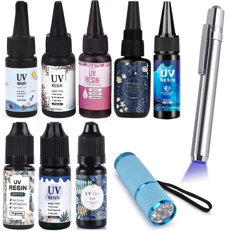 10/25/30/50/60g uv-hartslim snabbtorkande klart hårt epoxihartslim smyckestillverkning transparent uv-lim ultraviolett härdande