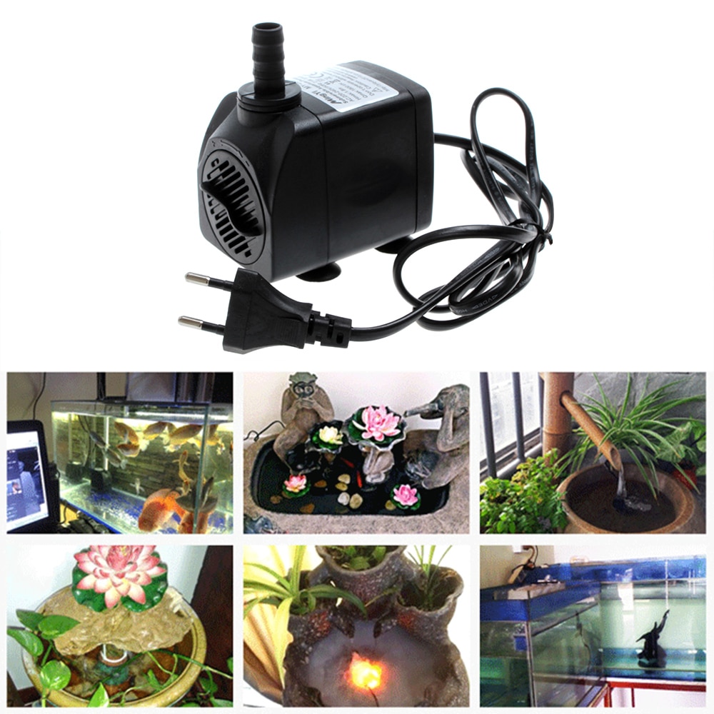 Submersible Aquarium Water Pump for Fish Tank Fountain Garden Pond Rockery Indoor Fountains Pump with 3.3 ft Tubing 600L/H, 10W