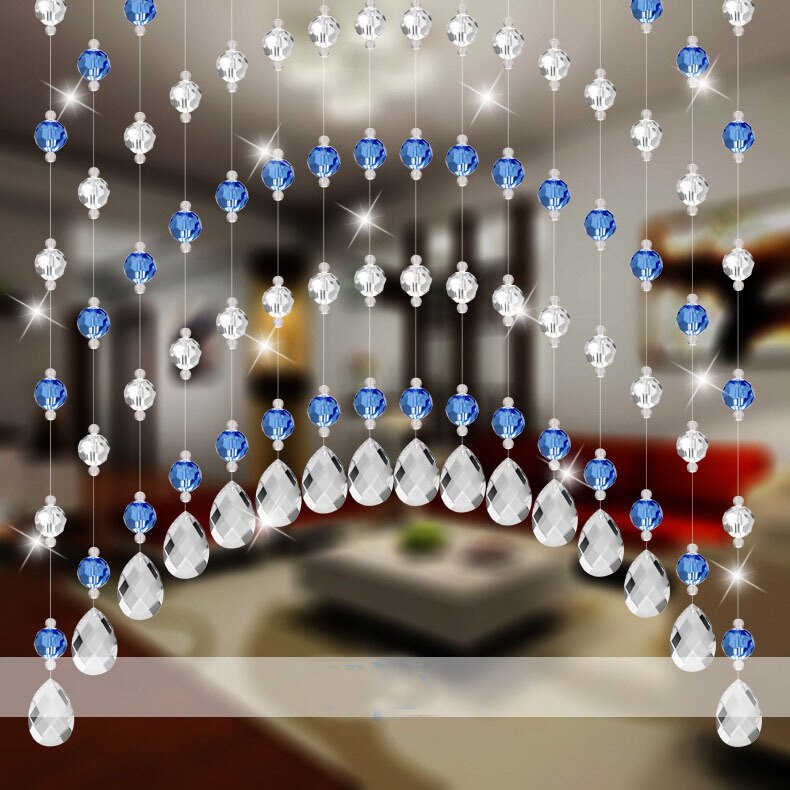 Corde de perles de verre arylique | Rideau de suspendu à l'écran, perles de cristal 12 couleurs 20 mètres, décorations de fête à la maison: color 8