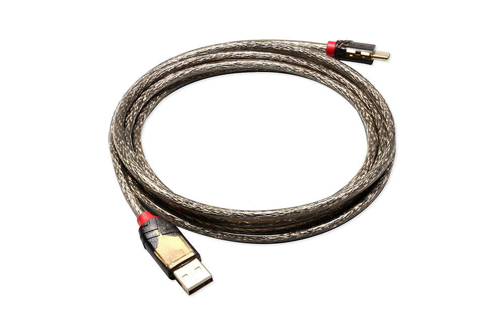 Lindy type c kabel til mekanisk tastatur sølvbrunt kabel lige kabel forgyldt usb a til usb c blød lang ledning 2m