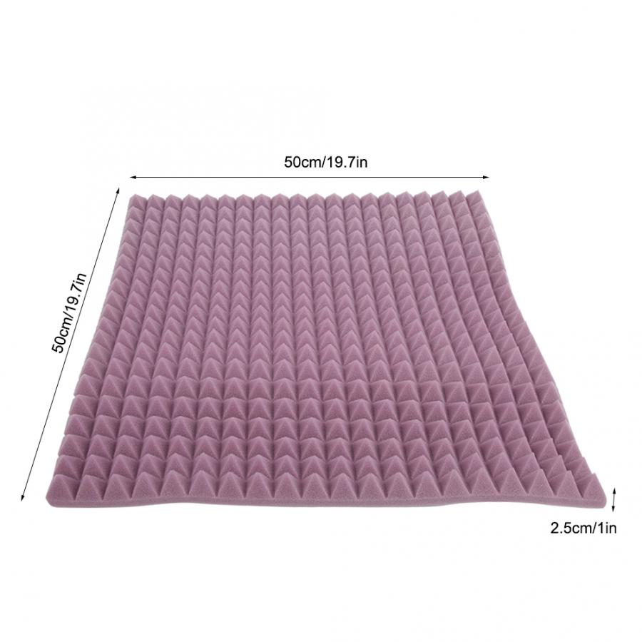 6pcs Sound-Absorbing Cotton Foam Acoustic Panels Studio Soundproofing Foam 50 x 50 x 2.5cm