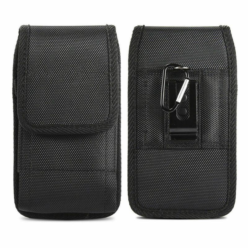 Unisex bærbare mobiltelefoner deksel midjeveske herre kvinner uformell solid svart fanny pack veske