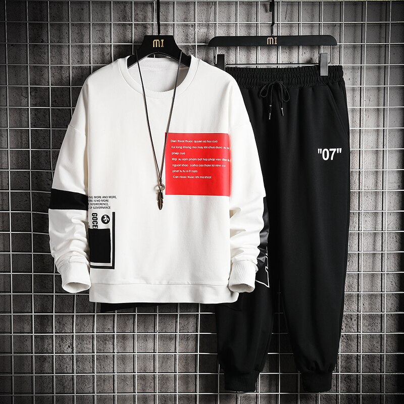 Singleroad miesten urheiluasut verryttelypuku miesten hip hop streetwear collegepaidat verkkarit huppari lenkkeilyhousut setit urheilupuvut