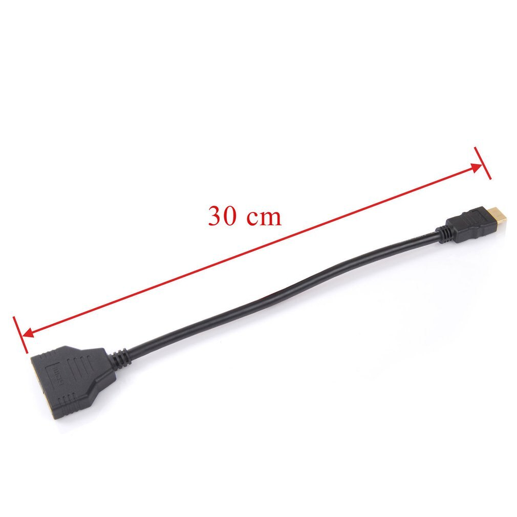 1 In 2 Out Hdmi Converter Connect Cable Cord 2 Dual Port Y Splitter 1080p