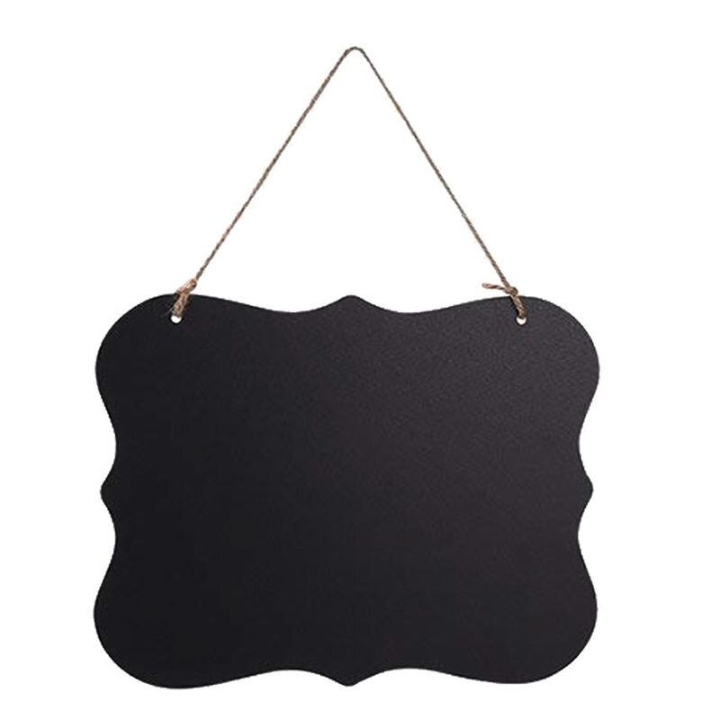 Rustic Chalkboard Hanging Signs Double Sided for standard Chalk Message Board fo: A