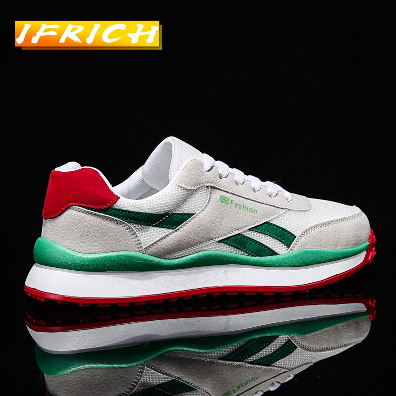 Scarpe da Golf da uomo originali di moda Sneaker Mesh traspirante verde rosso scarpe sportive da uomo scarpe da Golf basse di qualità esterna Spike