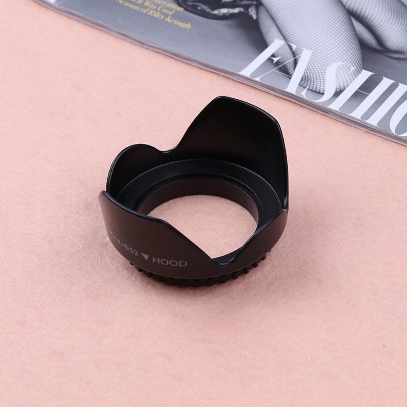 Screw Mount Flower Shape Camera Lens Hood Universal for 52mm Camera Lens