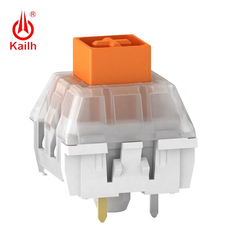 Kailh mekanisk tastaturboks tunge mørkegul / blå / orange switch, vandtæt og støvtæt switches , 80 millioner cyklusser levetid: Orange kontakt