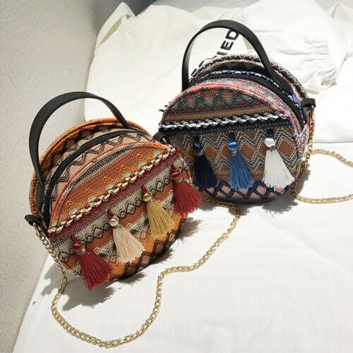 Damesmeisje zomer tas met kwastjes, messenger crossbody schoudertas, handtas, mini tas voor dames
