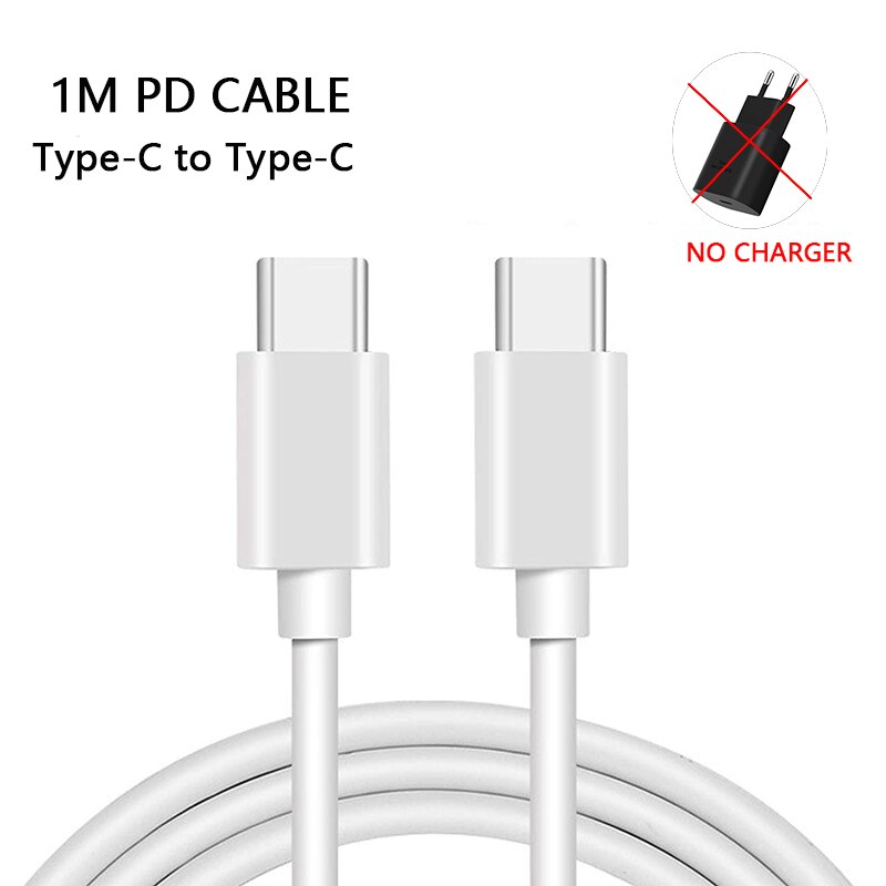 45W For Samsung S20 Super Fast Charger Adaptive Quick Charge Pd Type C To Type C Cable For Galaxy S10 Note 10 9 8 A51 A70 A50: 1M C2C