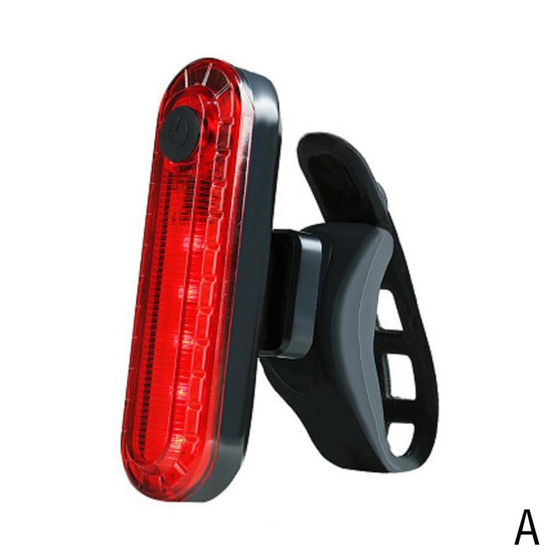 Rode Fiets Achterlicht Usb Oplaadbare Clip-On Led Lamp Fietsen Outdoor Mtb Fiets Achterlicht Veiligheidswaarschuwing flash Lamp: Red