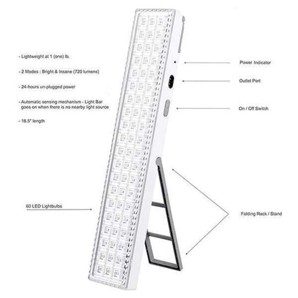 Iluminación LED inferior para vitrina con soporte plegable, barra de luces LED regulable para cocina, debajo del mostrador, armario, LB88