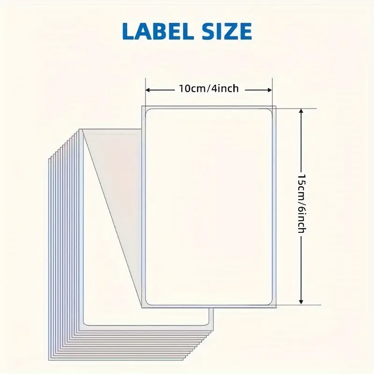 500/1000 ark  of 4 '' x6 '' termisk etiketpapir, hvide etiketter, til termiske etiketprintere, logistiketiketter 100 x 150mm