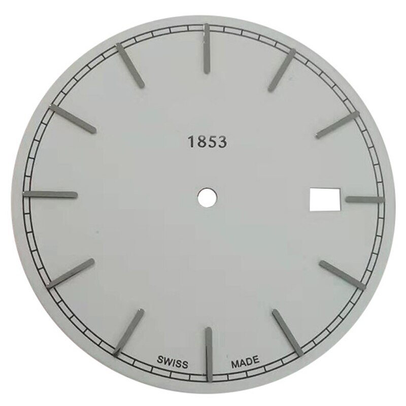 32,7mm uhr zifferblatt hände für T085410A männer quarz T085 uhr Text uhr zubehör T085410 reparatur teile: Weiß Silber- wählen