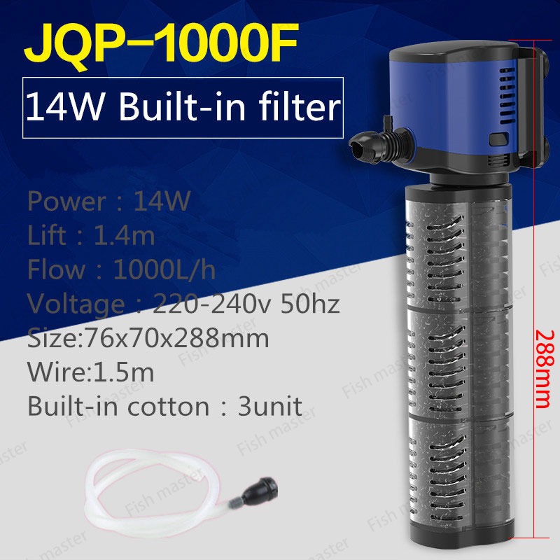 3 in 1 Filter für Aquarium Aquarium Filter Mini Aquarium Filter Aquarium Sauerstoff Tauch Wasserfilter: EU Adapter Stecker / JQP-1000F