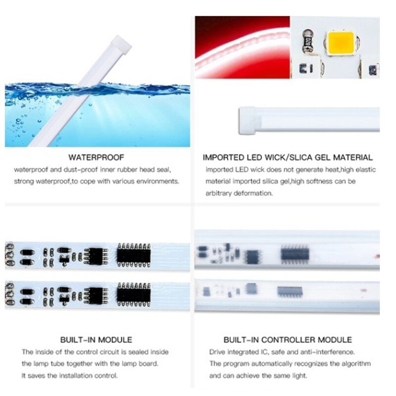 Start scanning automobile LED daily light external ultra thin light guide bar dual color streamer LED turn signal driving light