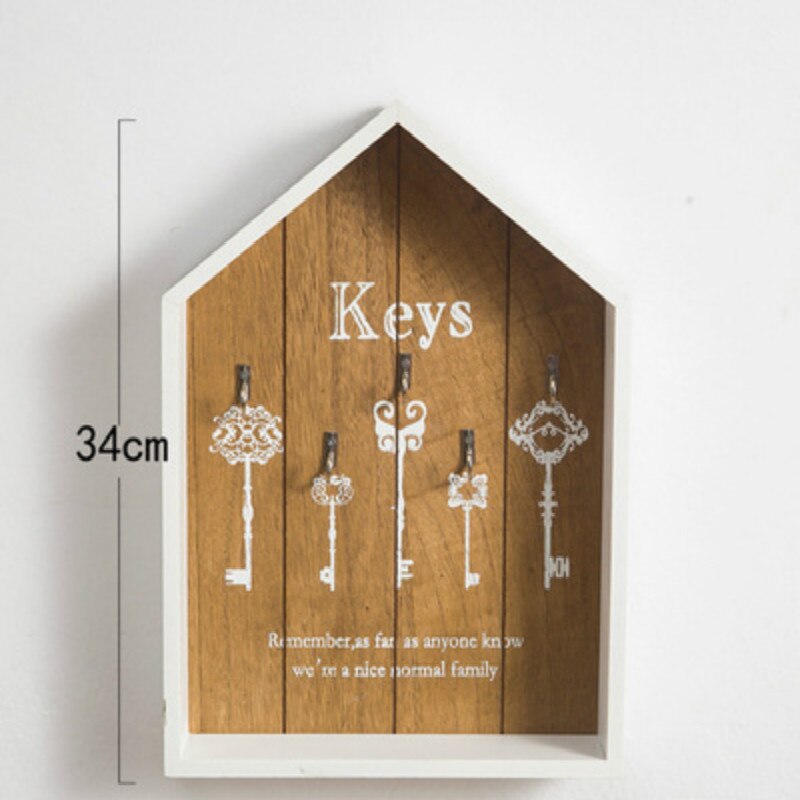 Cajas de madera de estilo nórdico para colgar llaves en la pared artículos diversos estante para organización de la sala de estar decoración de la pared del hogar: 8