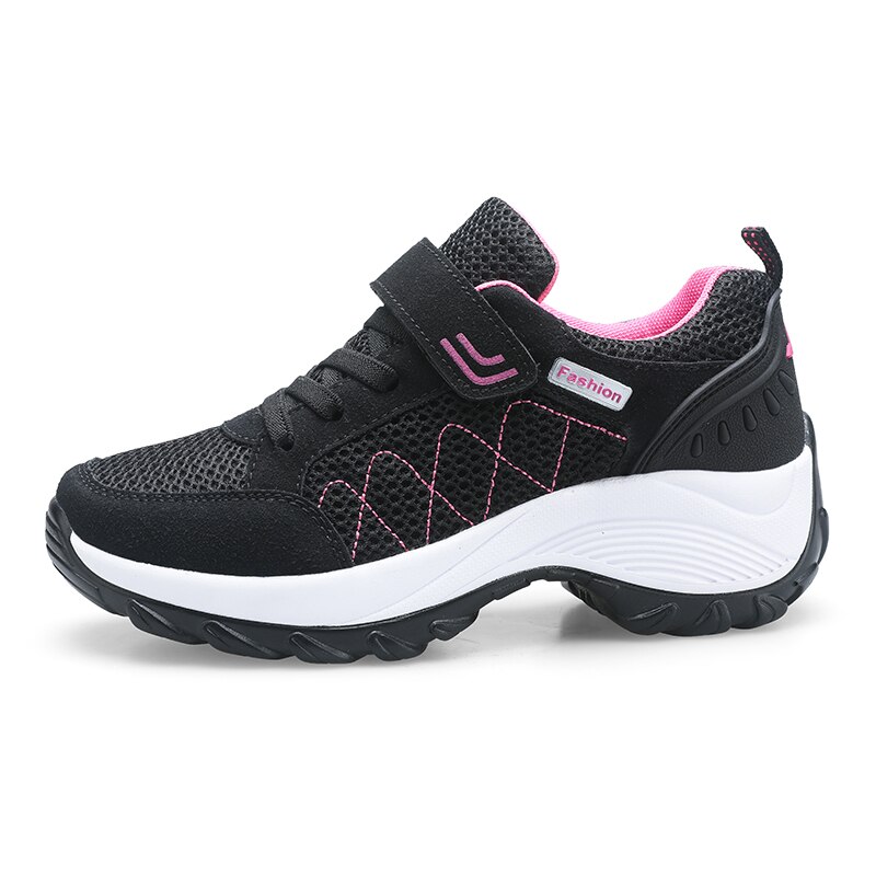 MARSON Women's Casual Flats Shoes Mesh Breathable Sock Sneakers Sport Women Increasing Female Sports Footwear Outdoor Plus Size